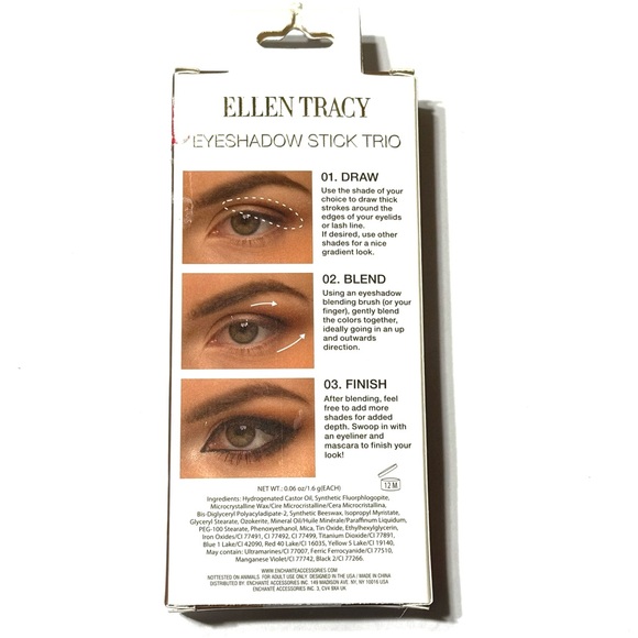 Ellen Tracy Eyeshadow Stick Trio - Golden, Polar, and Coffee Beans - Picture 2 of 2